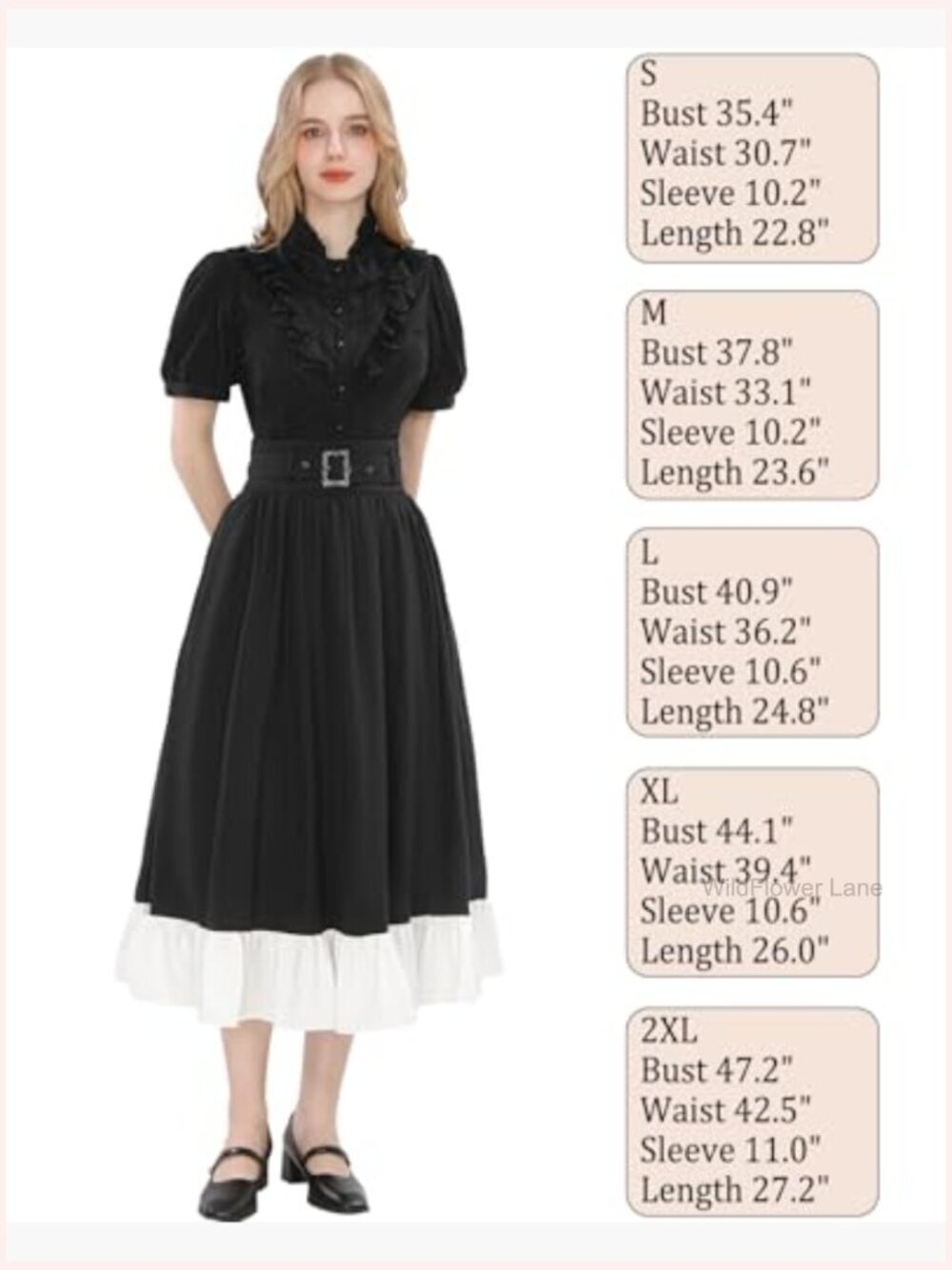 Victorian Blouse Gothic Shirt Short Sleeve Lolita Vintage Ruffle Tops - Picture 6 of 6